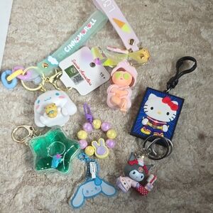 Cute Character Keychain Set
